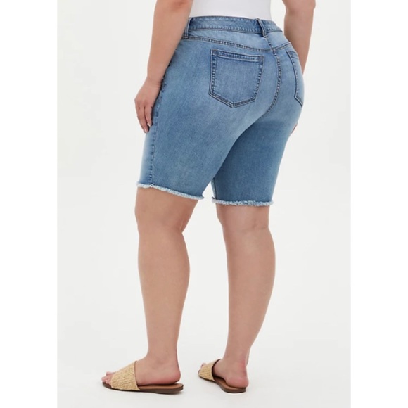 🆕Vintage Stretch High Rise Denim Bermuda Short 16 - Picture 5 of 8